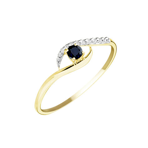 Bague Or Jaune Karmele Saphir - Bagues Solitaire Femme | Marc Orian