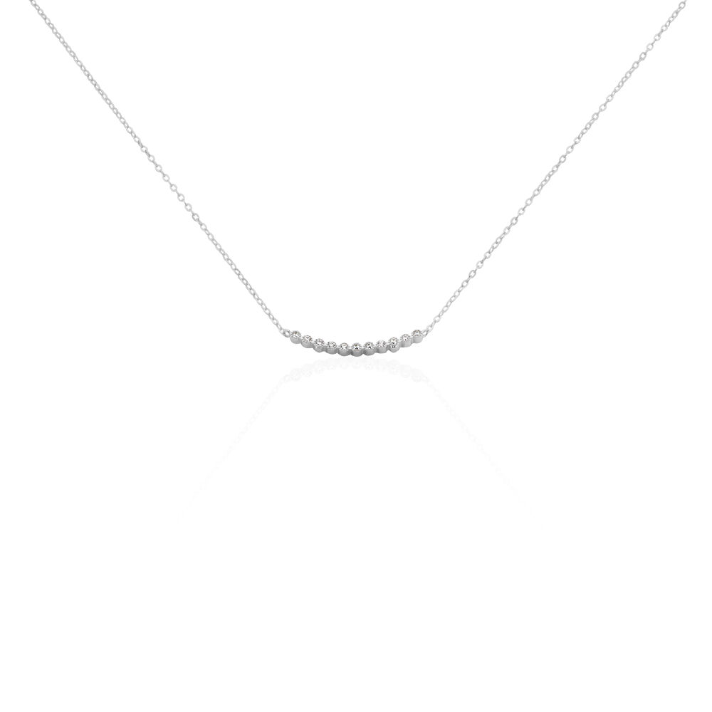 Collier Genoveva Argent Blanc Oxyde De Zirconium - Colliers avec pierres Femme | Marc Orian