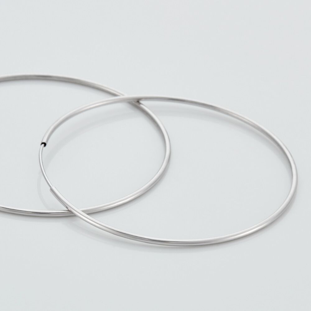 Créoles Muses Flexibles Or Blanc - Créoles Femme | Marc Orian
