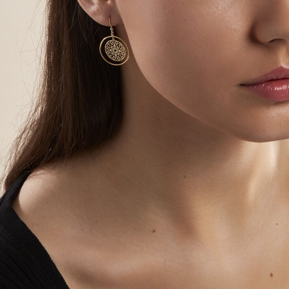 Boucles D'oreilles Serguiane Or Jaune - Pendantes Femme | Marc Orian