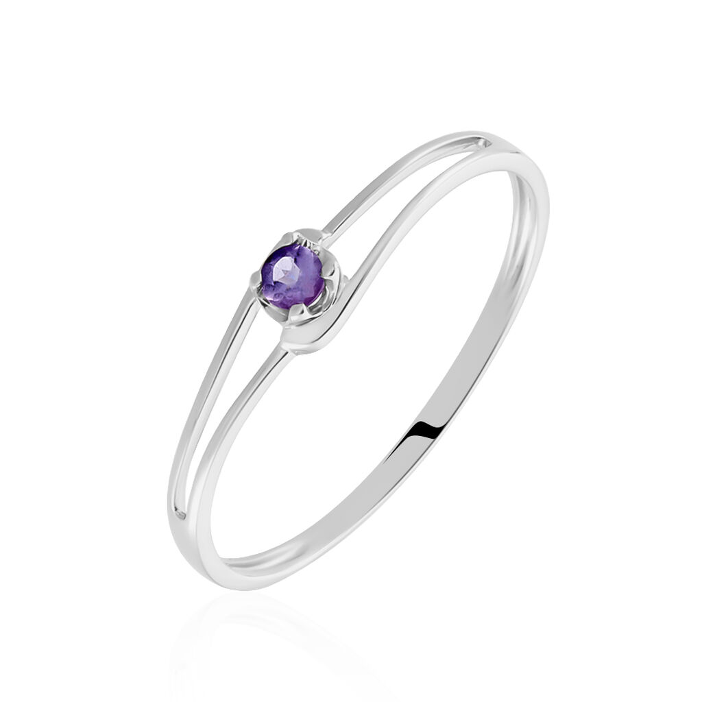 Bague Veroucha Or Blanc Amethyste - Bagues pierres fines Femme | Marc Orian
