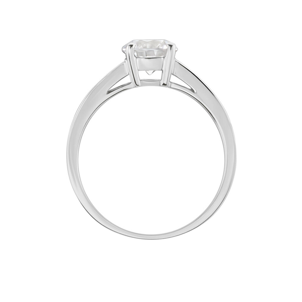 Bague Solitaire Tatjana Or Blanc Oxyde De Zirconium - Bagues Solitaire Femme | Marc Orian