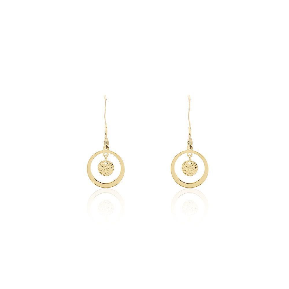 Boucles D'oreilles Pendantes Johnnie Plaqué Or Jaune - Pendantes Femme | Marc Orian