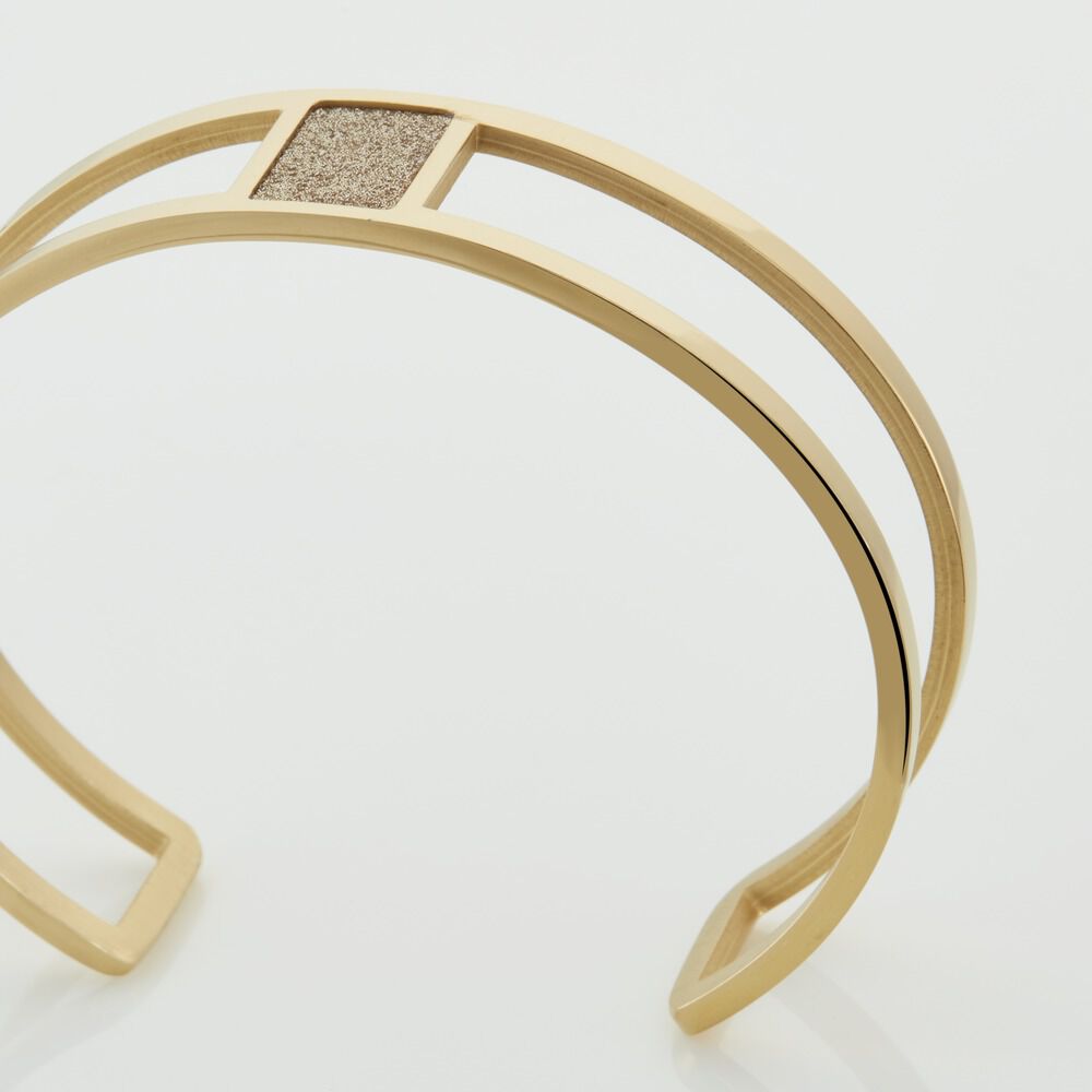 Bracelet Jonc Acier Dor&eacute; Maria - Bracelets joncs Femme | Marc Orian