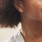 Boucles D'oreilles Puces Aphrodite Or Blanc Diamant - Puces Famille | Marc Orian