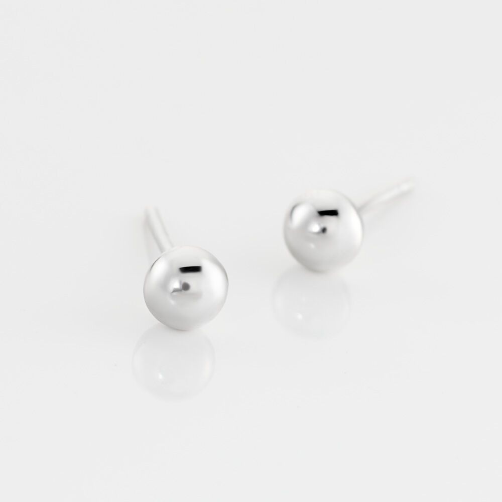 Boucles D'oreilles Puces Virgie Argent Blanc - Puces Femme | Marc Orian