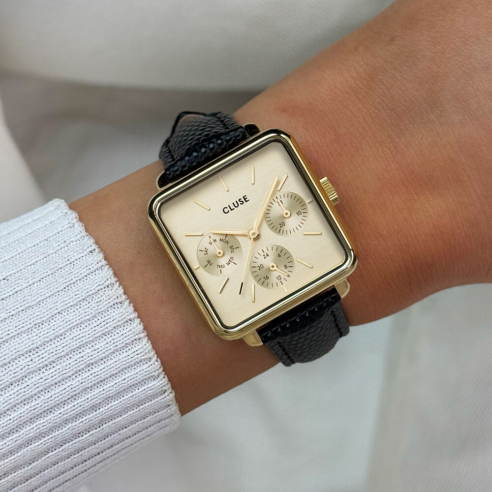 Montre Cluse La Tétragone Multifunction Doré - Montres étanches Femme | Marc Orian