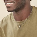 Collier Ruya Acier Blanc Oxyde De Zirconium - Colliers avec pierres Homme | Marc Orian