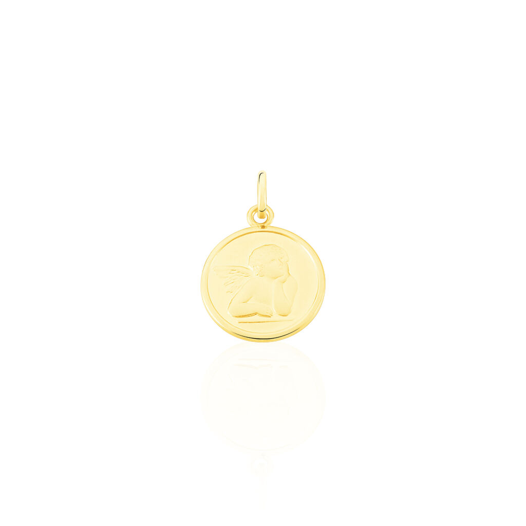 Pendentif Ange Rond Or Jaune - Médailles et médaillons Famille | Marc Orian