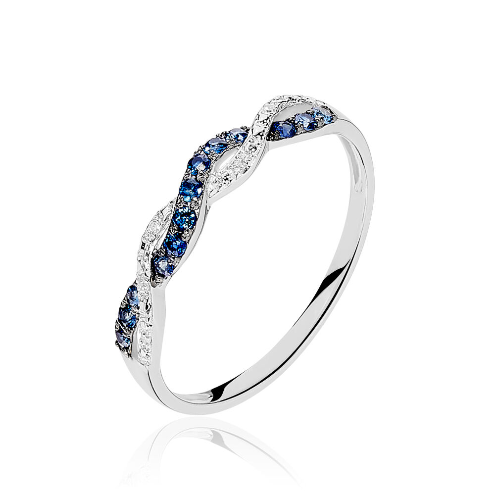 Bague Sofia Or Blanc Saphir Et Diamant B3DFBSB364M Marc Orian
