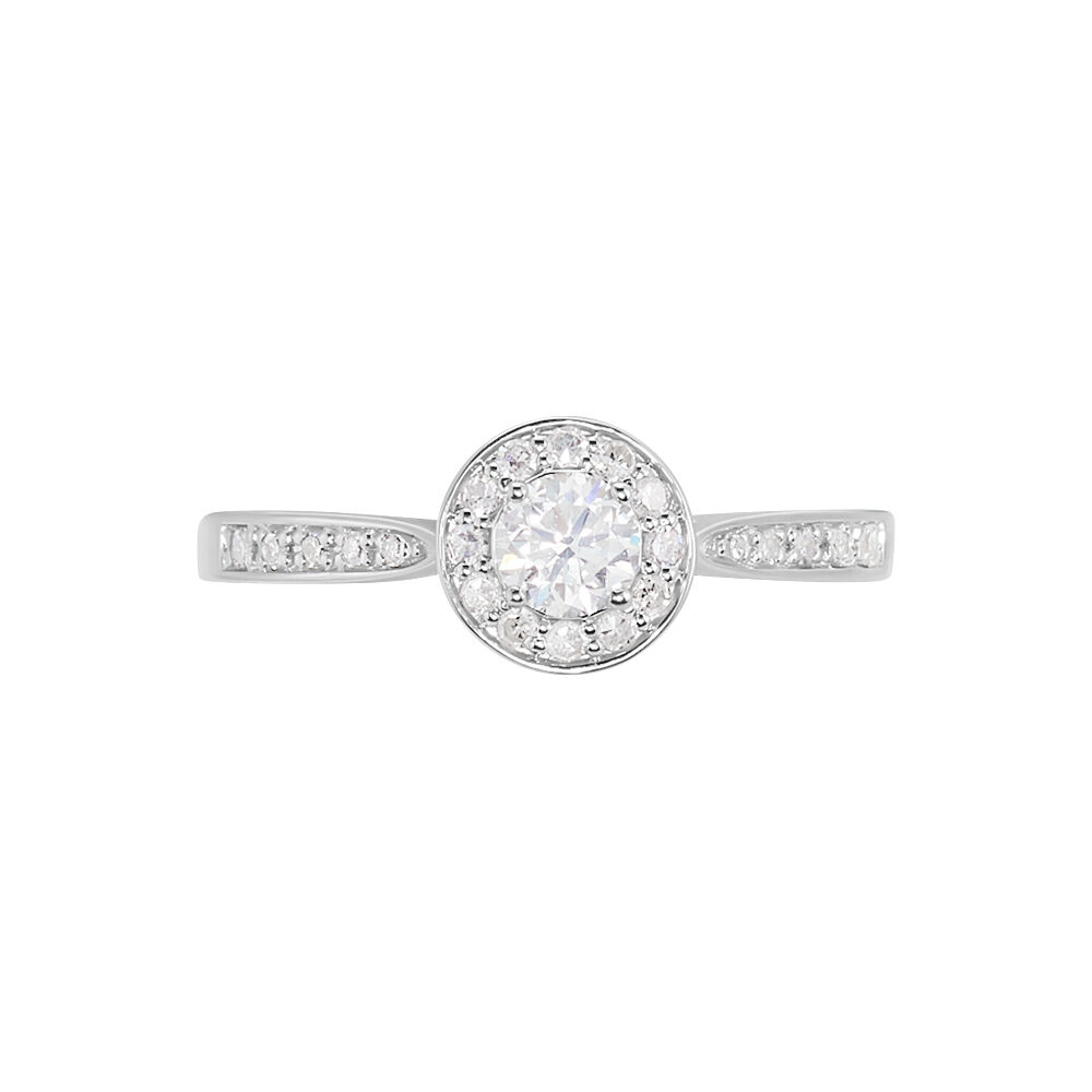 Bague Albane Or Blanc Diamant - Solitaires Femme | Marc Orian