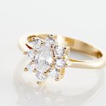 Bague Plaqu&eacute; Or Mahats Oxyde De Zirconium - Bijoux fantaisie Femme | Marc Orian