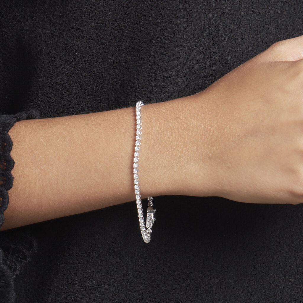 Bracelet Myriemeae Or Blanc Diamant - Bracelets chaînes Femme | Marc Orian