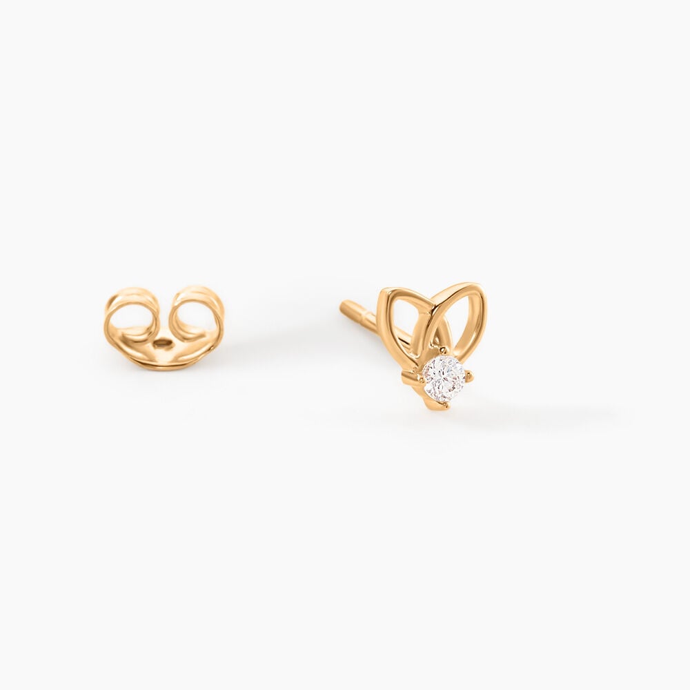 Boucles D'Oreilles Puces Ionia Plaqu&eacute; Or Jaune Oxyde De Zirconium - Puces Femme | Marc Orian