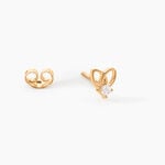 Boucles D'Oreilles Puces Ionia Plaqu&eacute; Or Jaune Oxyde De Zirconium - Puces Femme | Marc Orian