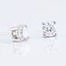 Boucles D'oreilles Puces 4 Griffes Or Blanc Diamant Synthetique - Puces Femme | Marc Orian
