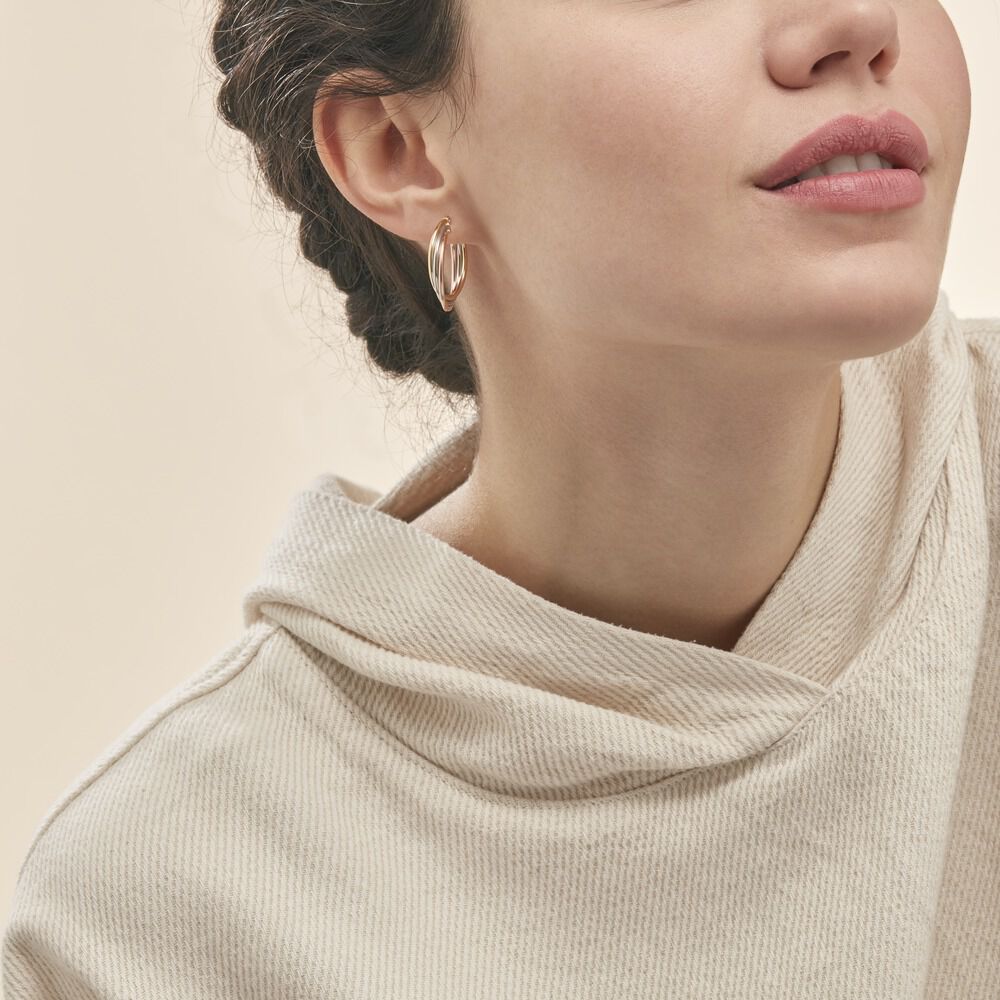Créoles Tanya Or Tricolore - Créoles Femme | Marc Orian