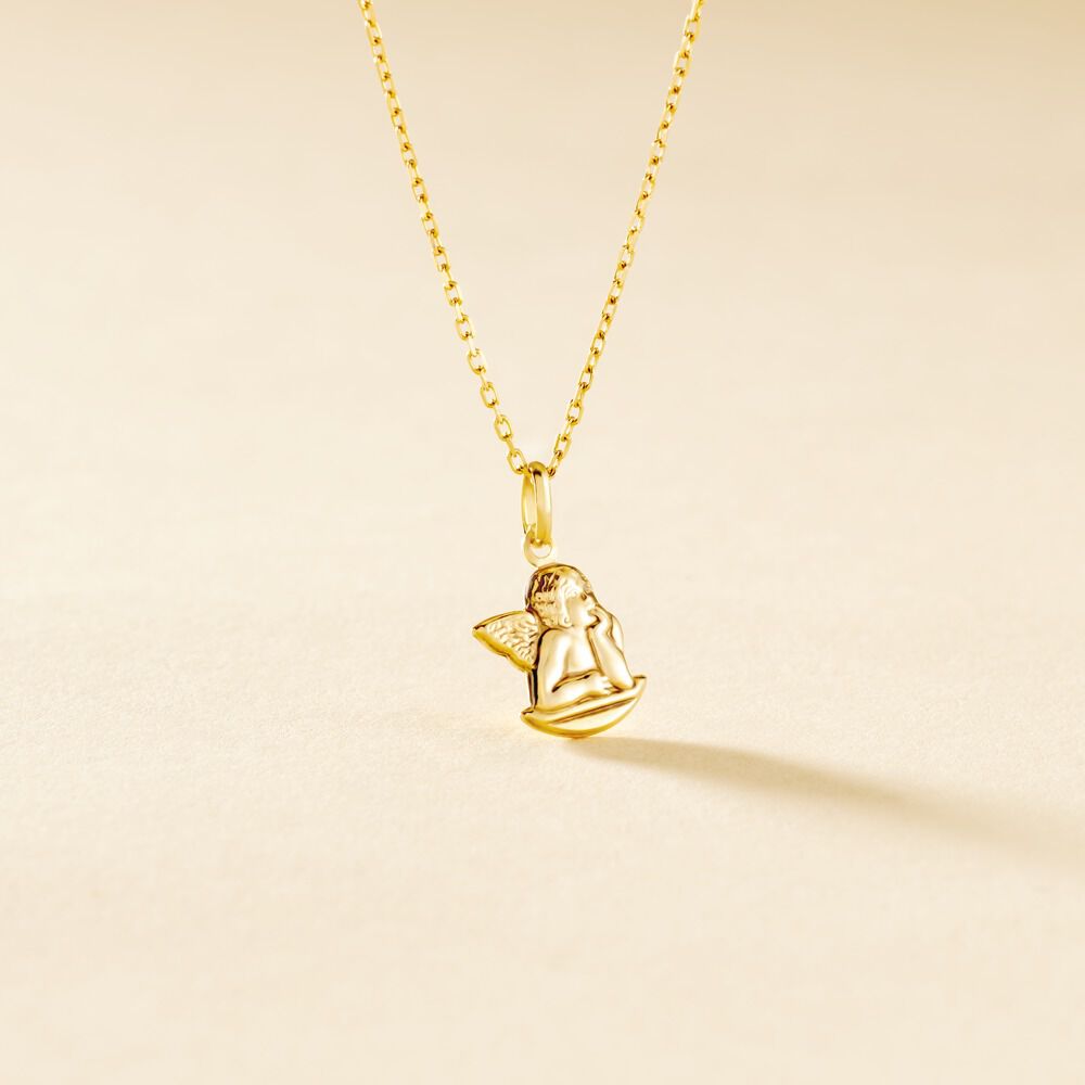 Pendentif Ange Endormi Or Jaune - Pendentifs Famille | Marc Orian