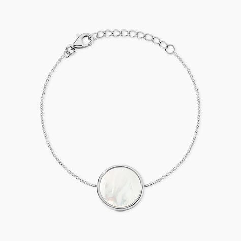 Bracelet Zealie Argent Blanc Nacre - Bracelets Medailles Femme | Marc Orian