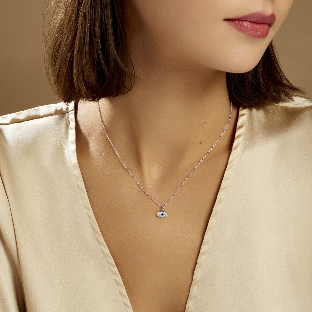 Collier Josue Argent Blanc Oxyde De Zirconium - Colliers Femme | Marc Orian