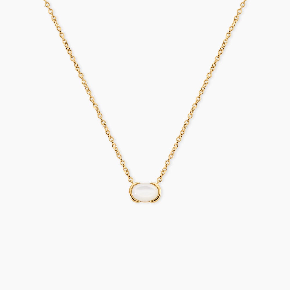 Collier Nymphe Argent Dor&eacute; A L'Or 750/1000 Nacre - Colliers avec pierres Femme | Marc Orian