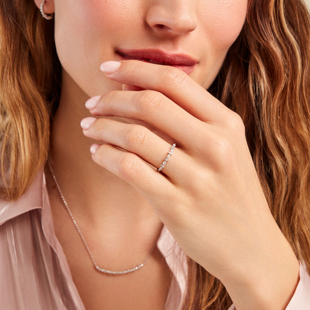 Bague Naura Argent Blanc Oxyde De Zirconium - Bagues avec pierre Femme | Marc Orian