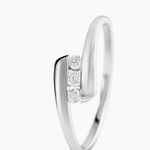 Bague Trilogie Or Blanc Diamant - Bagues fian&ccedil;ailles Femme | Marc Orian