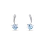 Boucles D'oreilles Pendantes Bertine Or Blanc Topaze - Pendantes Femme | Marc Orian