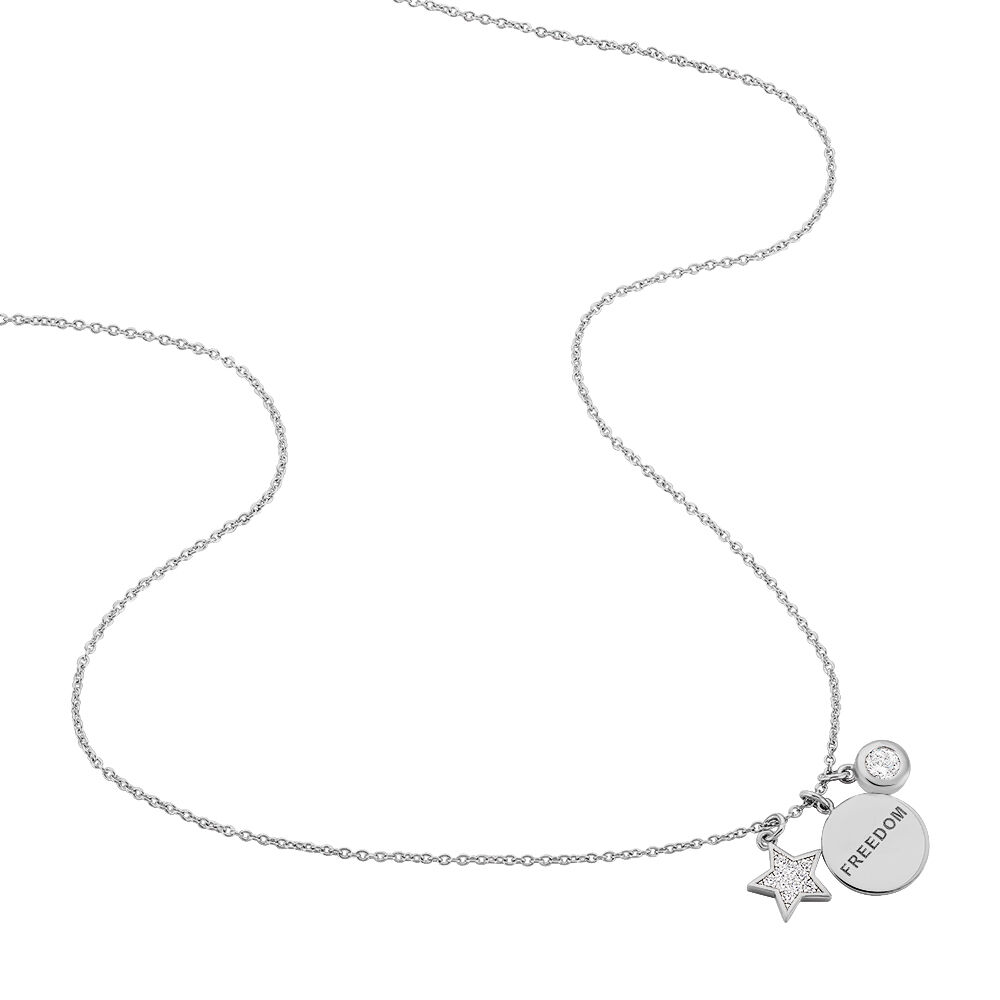 Collier Nessa Argent Blanc Oxyde De Zirconium - Colliers avec pierres Femme | Marc Orian
