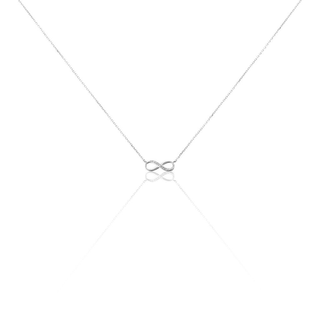 Collier Or Blanc Adrasteia Diamants - Colliers avec pierres Femme | Marc Orian