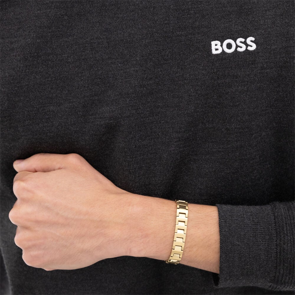 Bracelet Boss Candor Acier Jaune - Bracelets chaînes Homme | Marc Orian