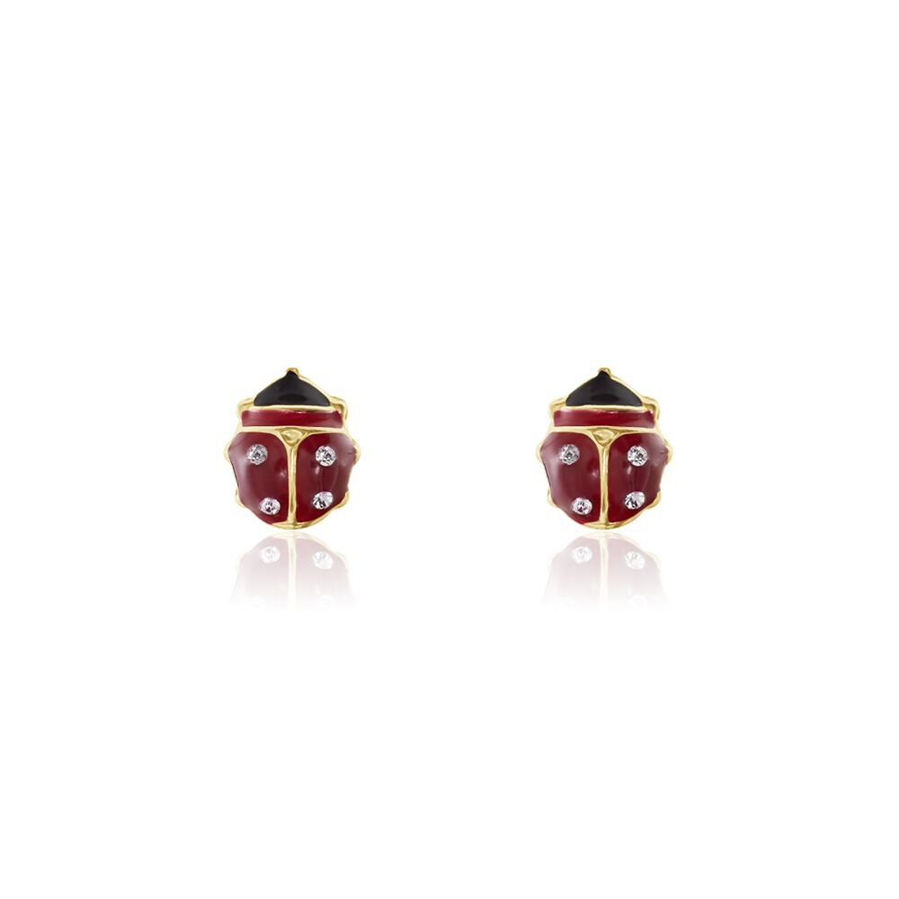 Boucles D'oreilles Puces Deena Or Jaune Oxyde De Zirconium - Puces Enfant | Marc Orian