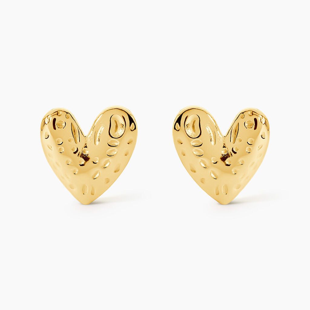 Boucles D'Oreilles Puces Materra Acier Jaune - Puces Femme | Marc Orian