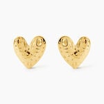 Boucles D'Oreilles Puces Materra Acier Jaune - Puces Femme | Marc Orian