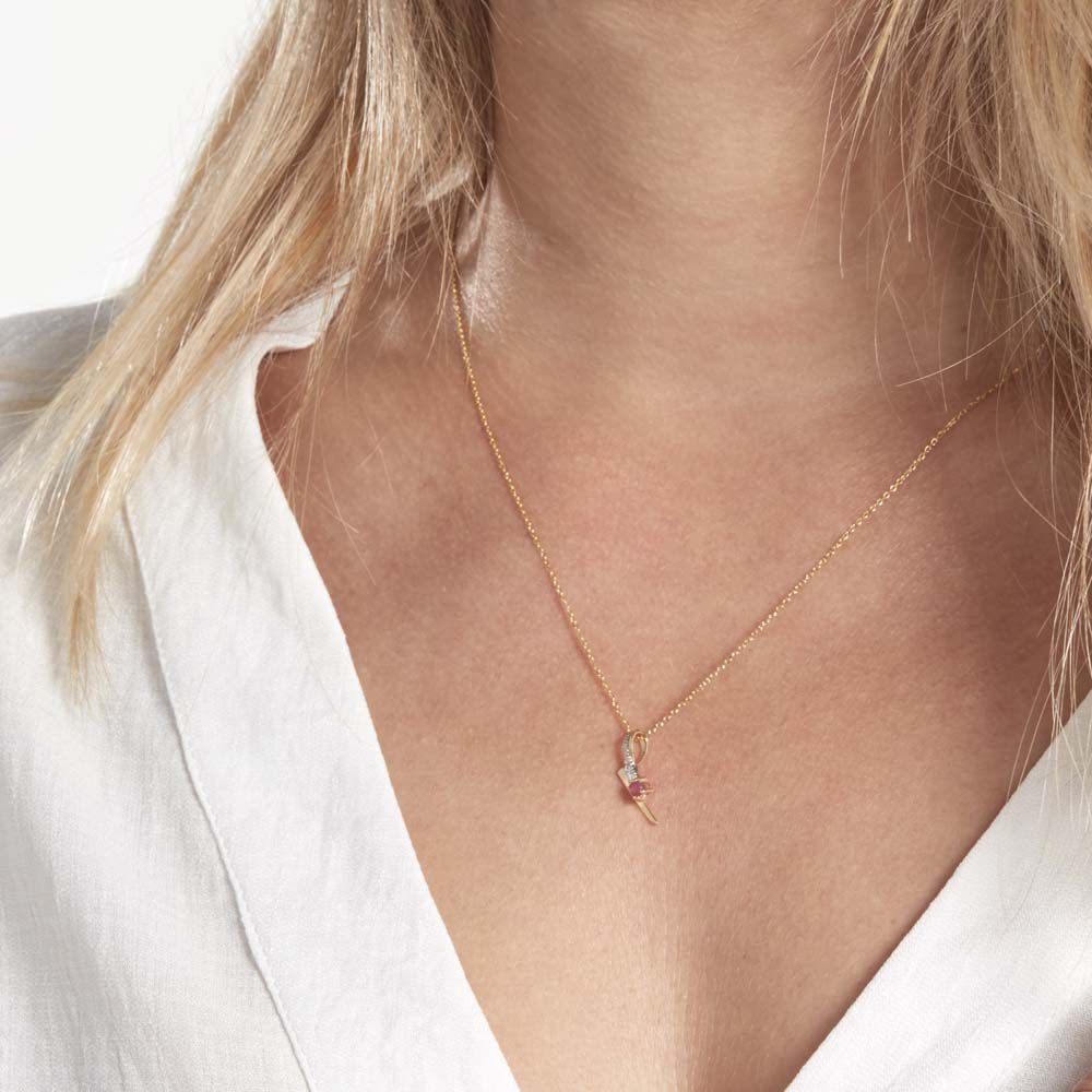 Pendentif Mahya Or Jaune Rubis - Pendentifs Femme | Marc Orian