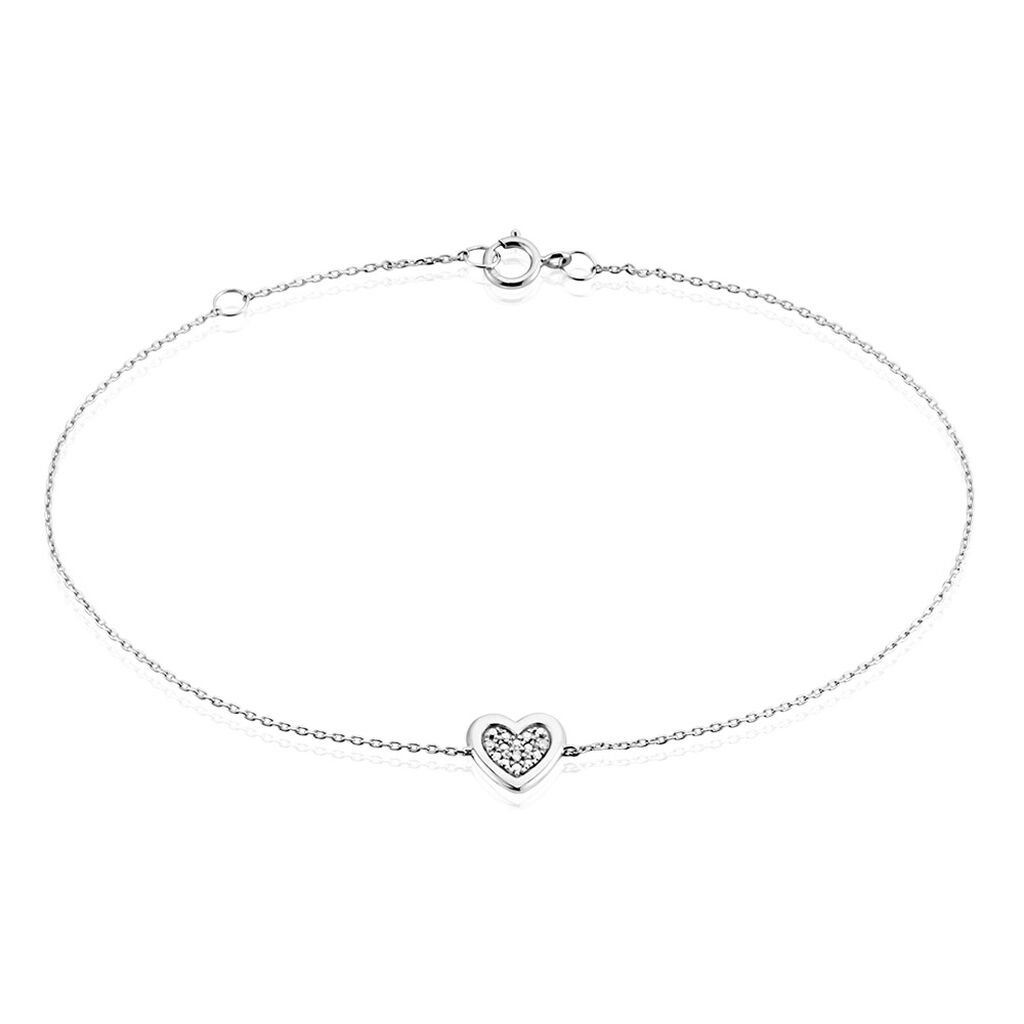 Bracelet Or Blanc Abidan Diamants - Bracelets cha&icirc;nes Femme | Marc Orian