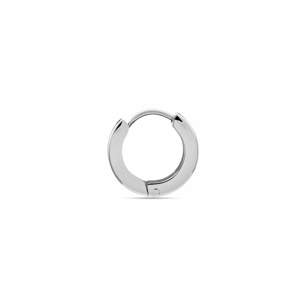 Créole Unitaire Odi Acier Argenté - Piercings d'oreilles Homme | Marc Orian