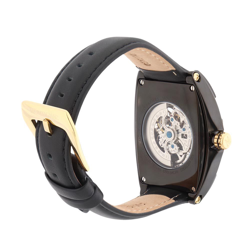 Montre Montignac Tonneau Automatique Noir - Montres automatiques Homme | Marc Orian