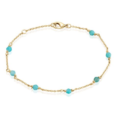 Bracelet Calliope Plaqu&eacute; Or Dor&eacute; Amazonite - Bracelets fantaisie Femme | Marc Orian