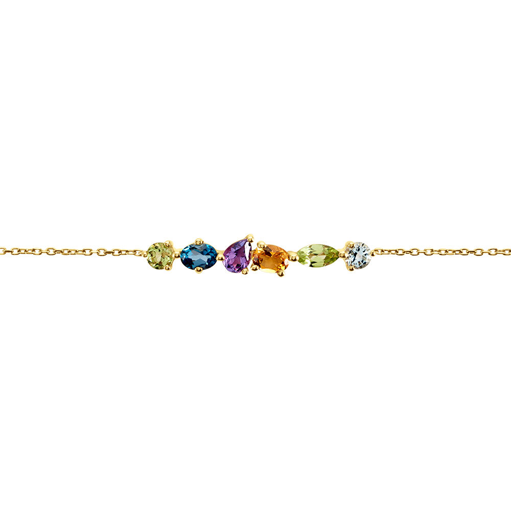 Bracelet Hortense Or Jaune Topaze Péridot - Bracelets chaînes Femme | Marc Orian