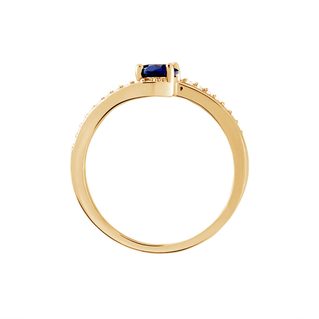 Bague Tyana Plaqué Or Jaune Pierre De Synthese Et Oxyde De Zirconium - Bague fantaisie Femme | Marc Orian