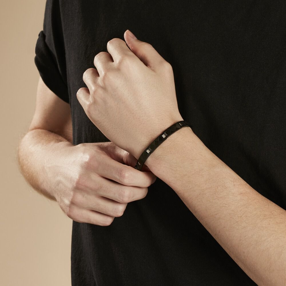 Bracelet Phebus Him Acier Blanc Et Noir - Bracelets Homme | Marc Orian