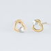 Boucles D'oreilles Puces Anne-maudae Double Coeurs Or Bicolore - Puces Femme | Marc Orian