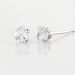 Boucles D'oreilles Puces Eddie Or Blanc Oxyde De Zirconium - Puces Femme | Marc Orian