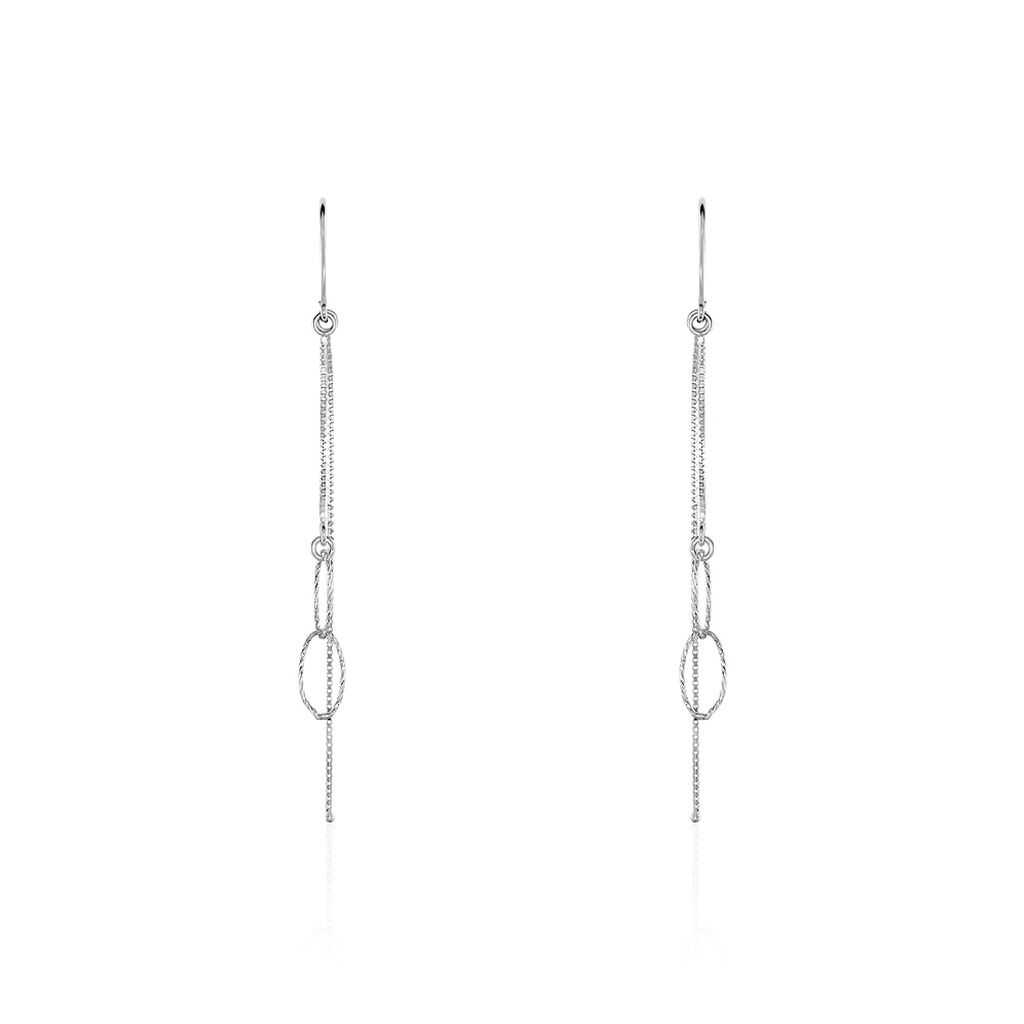 Boucles D'oreilles Pendantes Sybille Argent Blanc - Pendantes Femme | Marc Orian