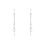 Boucles D'oreilles Pendantes Sybille Argent Blanc - Pendantes Femme | Marc Orian