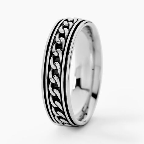 Bague Balthazar Argent Blanc - Bagues grosses Homme | Marc Orian