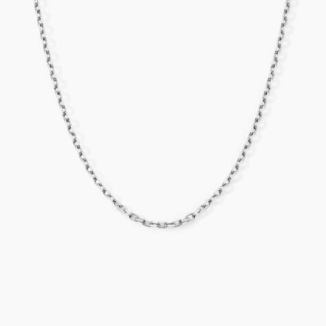 Cha&icirc;ne Claudine Maille For&ccedil;at Argent Blanc - Colliers fantaisie Famille | Marc Orian