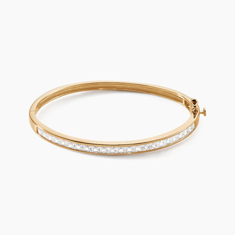 Bracelet Jonc Frieda Plaqué Or Jaune Oxyde De Zirconium - Bracelets joncs Femme | Marc Orian