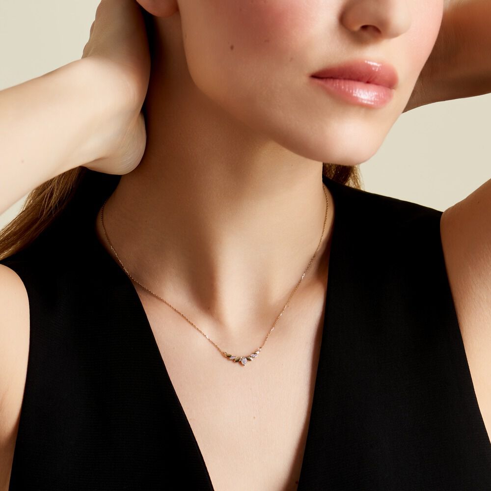 Collier Laverna Or Jaune Diamant - Colliers avec pierres Femme | Marc Orian